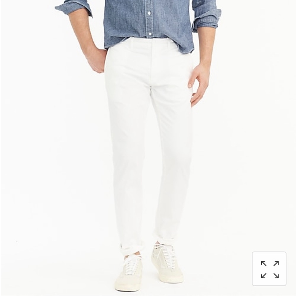 Jcrew 484 slim white chino pant 30 x 34 NWT
